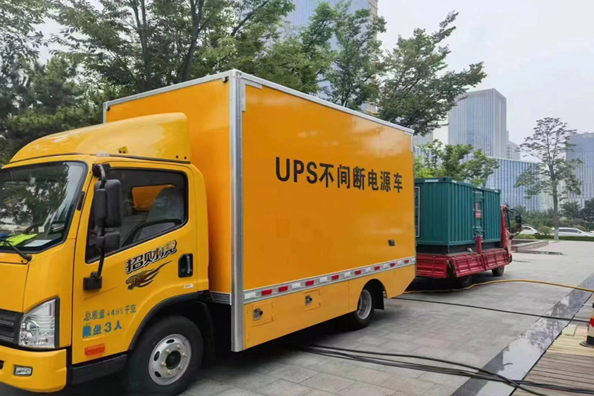 雷州发电机租赁施工现场