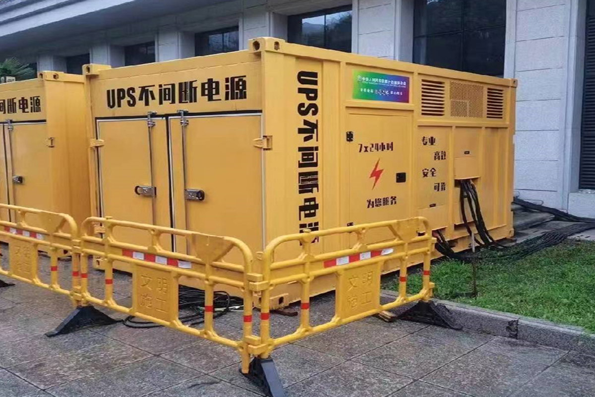 雷州发电机租赁施工现场